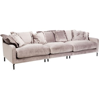 Sofa 4 osobowa szara nogi czarne 307x102 cm
