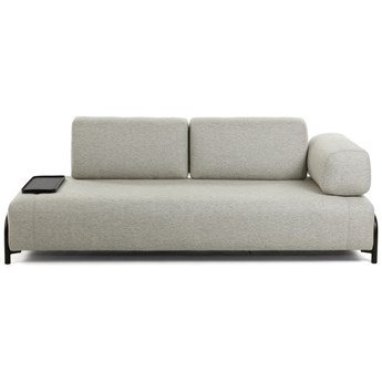 Sofa 3-osobowa Compo w kolorze beżowym z małą tacą 232 cm