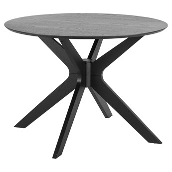 Stół okrągły czarny fornirowany dąb Ø105x75 cm