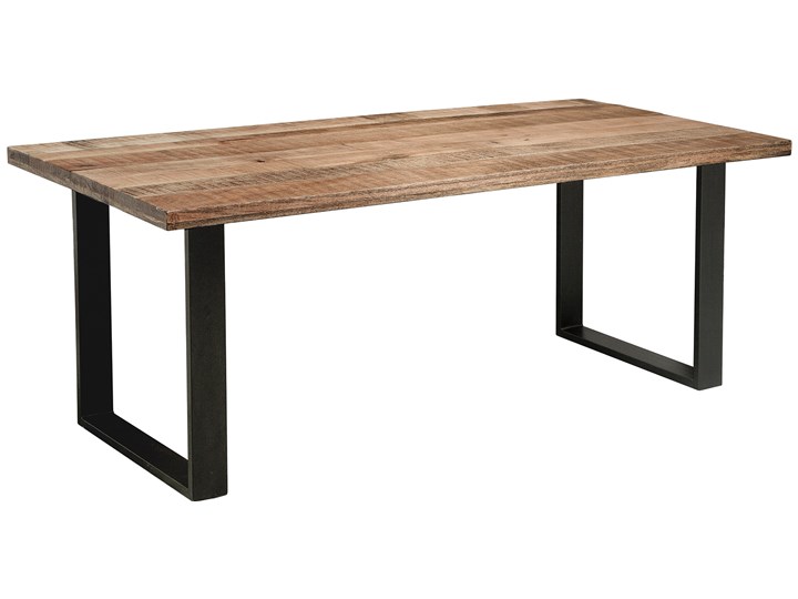Stół Iron Craft 180x90 cm naturalny Szerokość 80 cm Długość 180 cm Rozkładanie