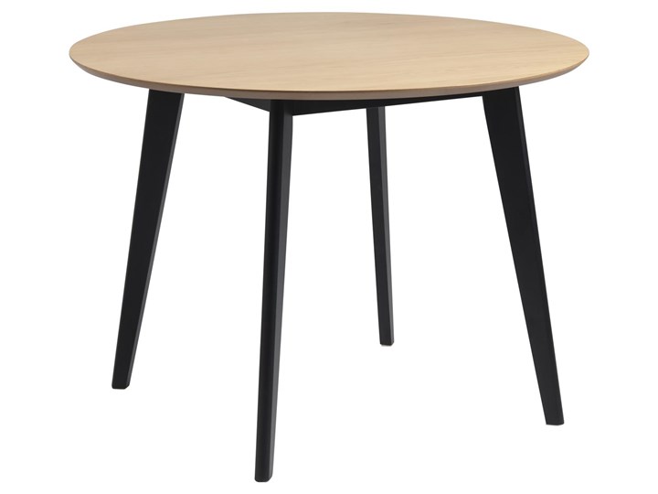 Stół Hanover Ø105 cm naturalny - nogi czarne Drewno Rozkładanie Kategoria Stoły kuchenne