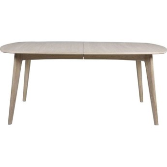 Stół rozkładany naturalny bielony fornirowany blat drewniane nogi dąb 180-270x102 cm