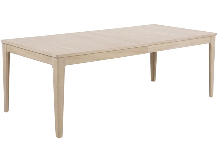 Stół rozkładany naturalny bielony fornirowany blat drewniane nogi dąb 220-320x100 cm