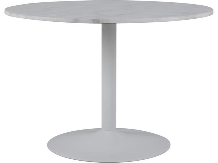 Stół okrągły biały marmurowy blat metalowa noga Ø110x75 cm