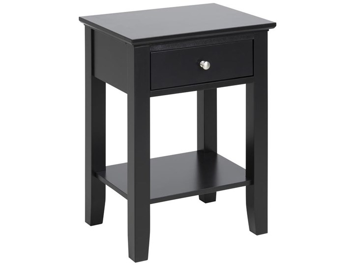 Szafka nocna Imbriale 45x63 cm z szufladą i półką czarna Płyta MDF Uniwersalne Płyta laminowana Kolor Czarny