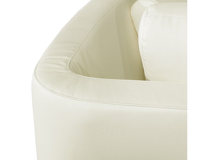 Sofa półokrągła kremowa skórzana 8 miejsc moon salon duży pokój nowoczesna Kategoria Narożniki Stała konstrukcja Szerokość 448 cm Nóżki Na nóżkach
