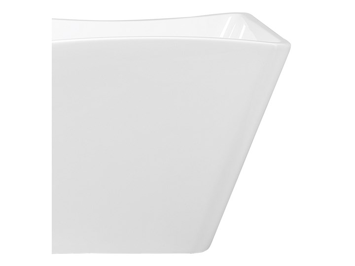 Wanna wolnostojąca biała akrylowa 170 x 78 cm system przelewowy prostokątna glamour Długość 170 cm Stal Symetryczne Wolnostojące Kolor Biały Kategoria Wanny