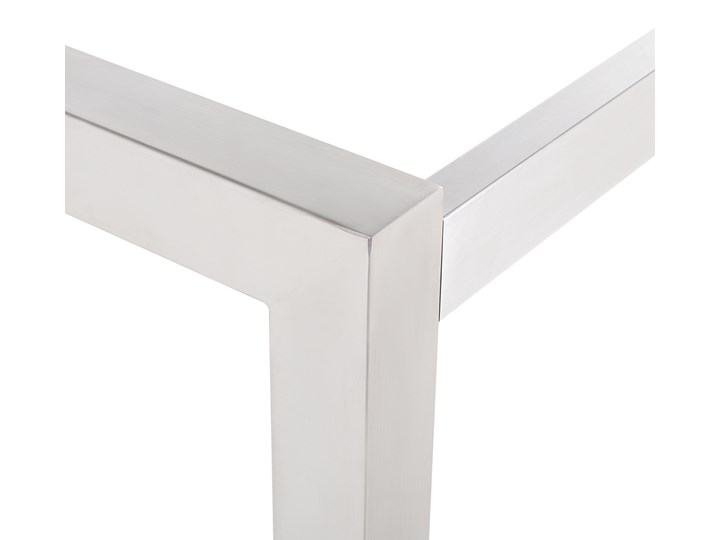 Zestaw mebli ogrodowych jadalniany czarny stół granit/bazalt 180 x 90 cm 6 krzeseł z technorattanu sztaplowanych Stoły z krzesłami Stal Zawartość zestawu Krzesła