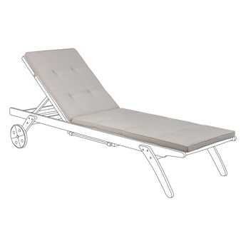 Poduszka na leżak ogrodowy brązowoszara 192 x 56 cm ogród taras patio