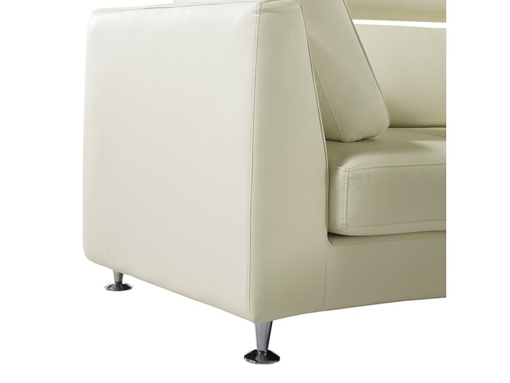 Sofa półokrągła kremowa skórzana 8 miejsc moon salon duży pokój nowoczesna Kolor Beżowy Stała konstrukcja Szerokość 448 cm Styl Nowoczesny