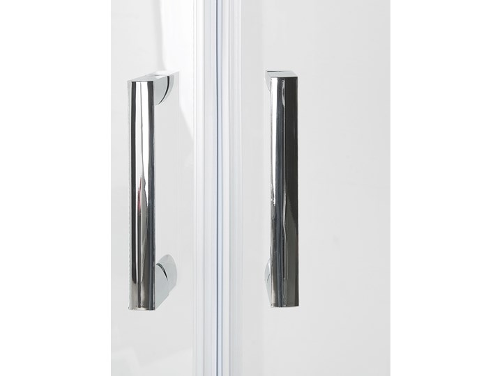 Kabina prysznicowa srebrna szkło hartowane aluminum podwójne drzwi półokrągłe 90x90x185cm nowoczesny design Narożna Kategoria Kabiny prysznicowe