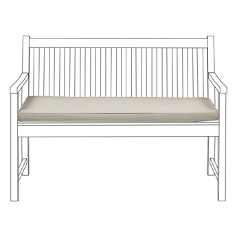 Poducha ogrodowa beżowa na ławkę 112 x 54 cm poliester taras balkon