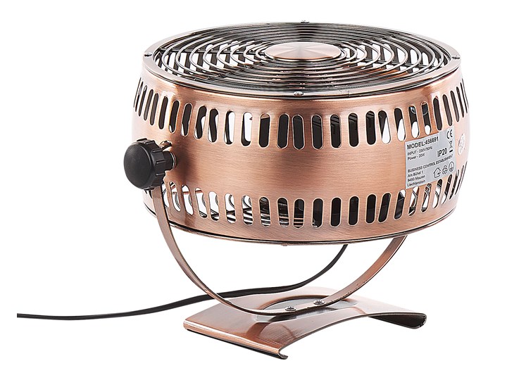 Wentylator biurkowy miedziany metalowy żelazny przenośny 24 cm do prądu wiatrak na stolik Stojący Kategoria Wentylatory