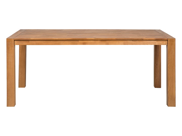 Stół do jadalni jasnobrązowy drewniany dębowy prostokątny 150 x 85 cm minimalistyczny Długość 150 cm Rozkładanie Drewno Pomieszczenie Stoły do jadalni
