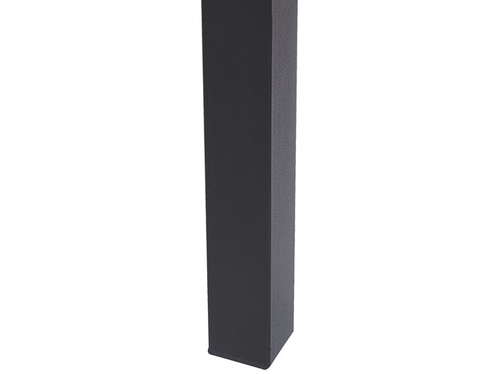 Stół do jadalni czarny 140/190 x 90 cm tradycyjnie rozkładany blat 6 osobowy industrialny Stal Długość 140 cm Płyta MDF Metal Styl Nowoczesny