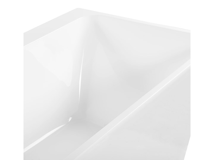 Wanna biała akrylowa 170 x 80 cm system przelewowy prostokątna minimalistyczny design Symetryczne Kolor Biały