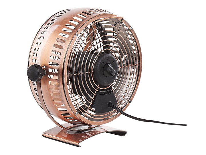 Wentylator biurkowy miedziany metalowy żelazny przenośny 24 cm do prądu wiatrak na stolik Stojący Kategoria Wentylatory