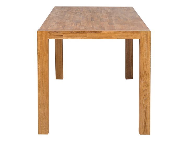 Stół do jadalni jasnobrązowy drewniany dębowy prostokątny 150 x 85 cm minimalistyczny Drewno Długość 150 cm Rozkładanie