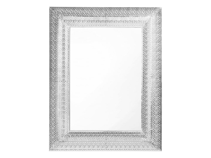 Lustro ścienne wiszące srebrne 70 x 90 cm prostokątne vintage retro sypialnia salon łazienka Kategoria Lustra Lustro z ramą Kolor Srebrny