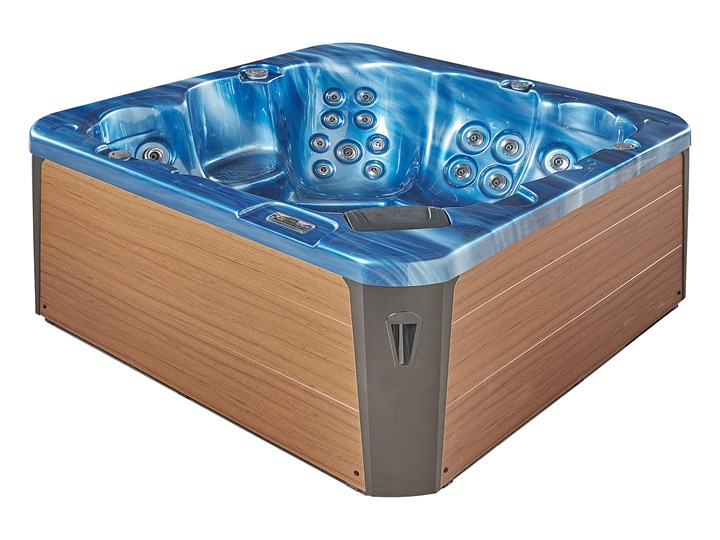 Wanna ogrodowa niebieska akrylowa zewnętrzne spa z LED i hydromasażem Kategoria Jacuzzi