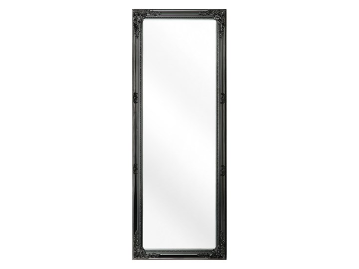 Lustro wiszące ścienne czarne 50 x 130 cm dekoracyjne Prostokątne Lustro z ramą Styl Klasyczny Styl Vintage