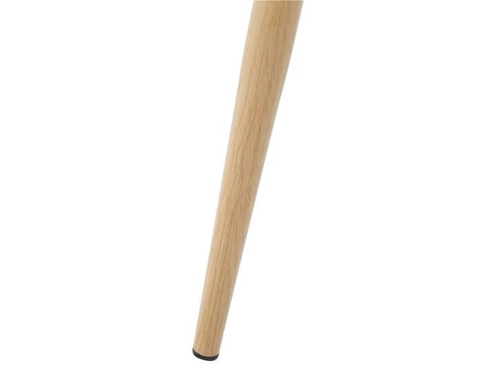 Zestaw 2 krzeseł szarych plastikowych nóżki jasne drewno ozdobne do jadalni styl skandynawski Tworzywo sztuczne Wysokość 81 cm Metal Szerokość 54 cm Głębokość 47 cm Pomieszczenie Jadalnia