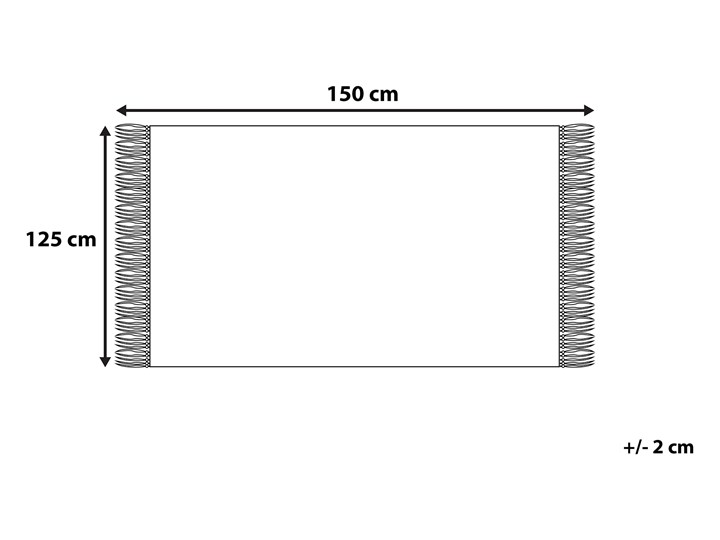 Beliani Koc beżowy bawełniany 125 x 150 cm pleciony z frędzlami styl boho 125x150 cm Bawełna Kategoria Koce i pledy