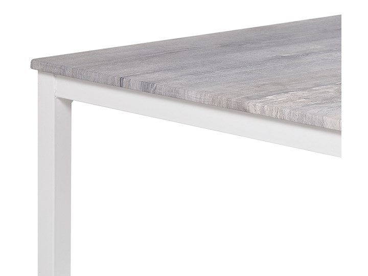 Zestaw do jadalni stół 110 x 70 cm i 4 krzesła szary z białą stalową ramą styl nowoczesny Pomieszczenie Jadalnia