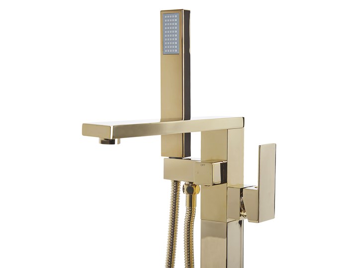 Bateria wannowa złota wolnostojąca 120 cm nowoczesna Bateria stojąca Bateria prysznicowa Kolor Złoty