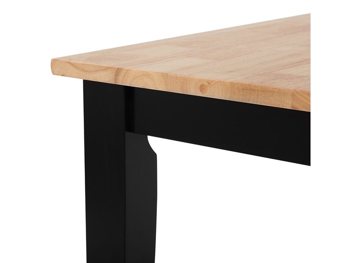 Beliani Zestaw mebli do jadalni 4-osobowy drewniany czarny stół 120 x 75 cm 4 krzesła nowoczesny