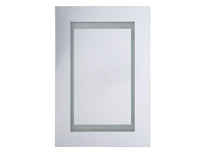 Szafka wisząca z lustrem i oświetleniem LED biała 40 x 60 cm nowoczesna Płyta MDF Szerokość 40 cm Głębokość 12 cm Szkło Wiszące Szafki Kolor Biały