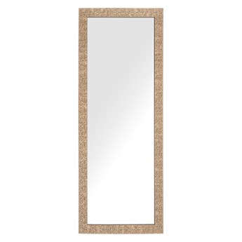 Lustro ścienne wiszące mosiężna rama 50 x 130 cm dekoracyjne