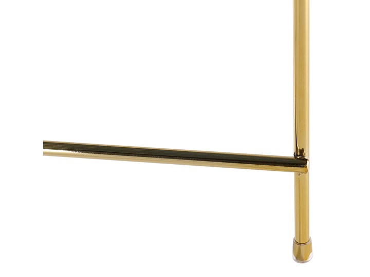 Stolik kawowy złotobrązowy blat z hartowanego szkła złote metalowe nogi okrągły glamour Wysokość 38 cm Kolor Złoty Szkło Kształt blatu Okrągłe