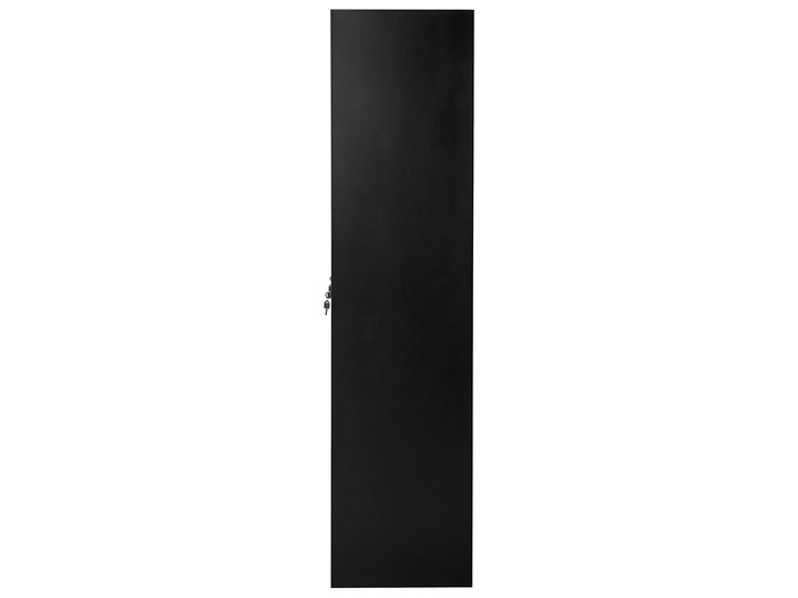 Szafa ubraniowa czarna metalowa 120 x 45 x 180 cm 4 x podwójne drzwi na kluczyk z półkami Kolor Czarny Pomieszczenie Biuro i pracownia