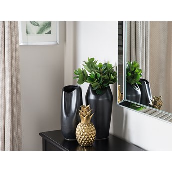 Beliani Figurka złoty ananas ozdoba dekoracyjna na stół ceramiczna 23 cm