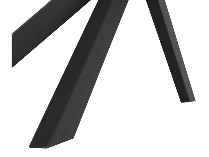 Stół obiadowy ciemny drewniany blat metalowe czarne nóżki prostokątny 140 x 80 cm nowoczesny wygląd Płyta MDF Drewno Długość 140 cm Kolor Czarny