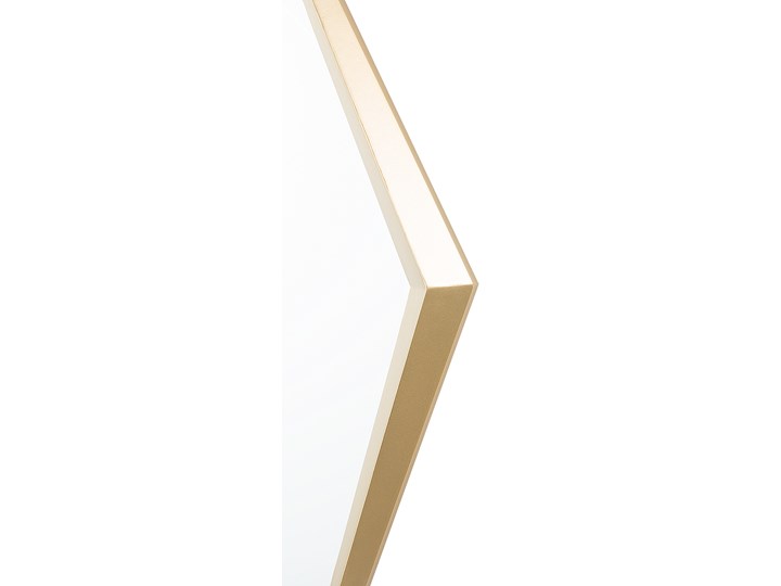 Lustro ścienne wiszące złote geometryczne ośmiokąt 71 cm Nieregularne Lustro z ramą Kolor Złoty