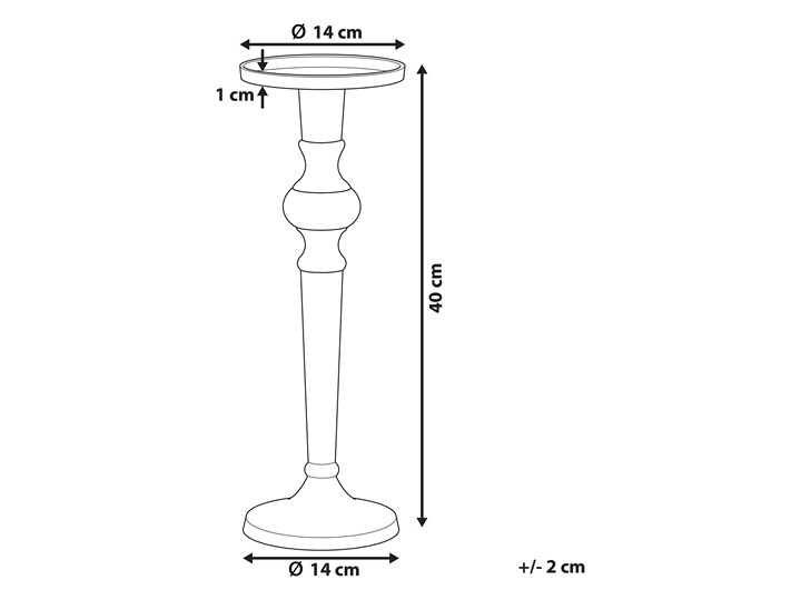 Świecznik dekoracyjny srebrny metalowy stojący 40 cm na jedną świecę elegancka ozdoba wnętrza Aluminium Kategoria Świeczniki i świece