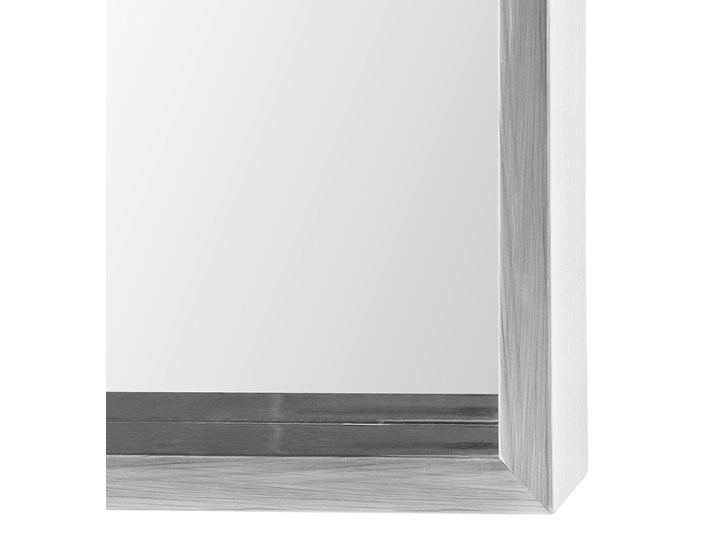 Lustro ścienne wiszące szare 50 x 140 cm Pomieszczenie Garderoba Prostokątne Lustro z ramą Kolor Srebrny