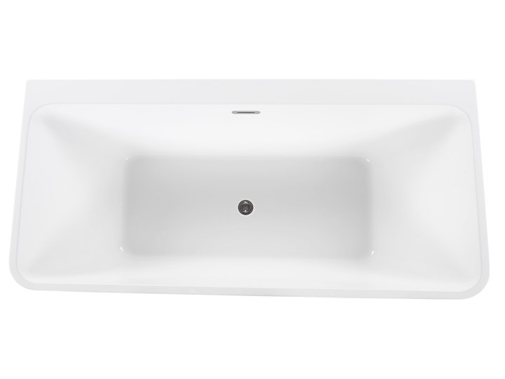 Wanna czarna akrylowa 170 x 80 cm system przelewowy prostokątna minimalistyczny design Symetryczne Kolor Czarny
