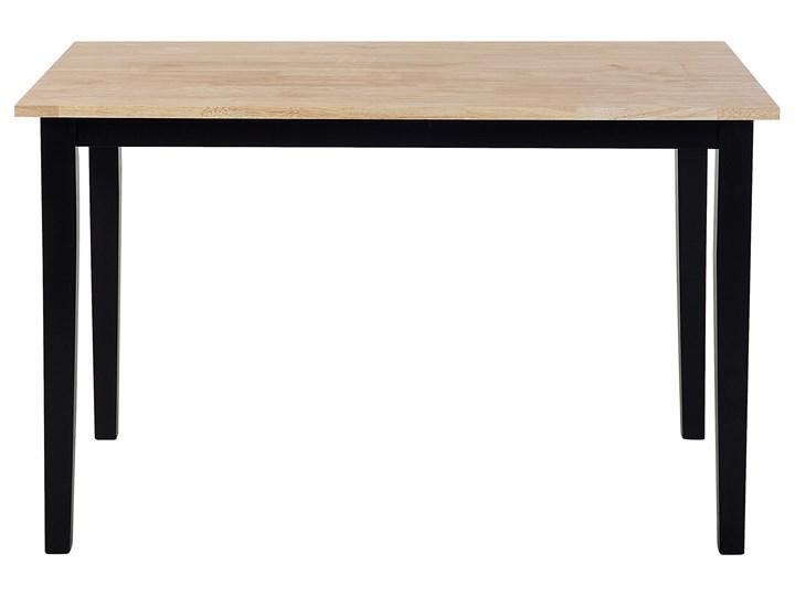 Beliani Zestaw mebli do jadalni 4-osobowy drewniany czarny stół 120 x 75 cm 4 krzesła nowoczesny