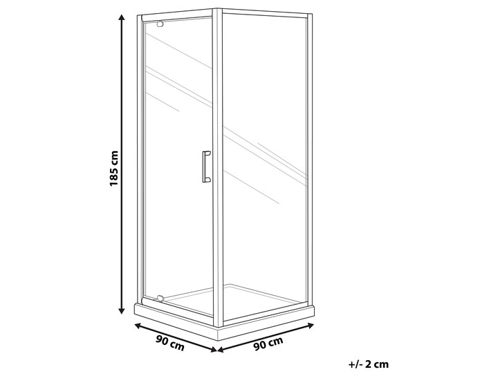 Kabina prysznicowa srebrna szkło hartowane aluminum pojedyncze drzwi 80 x 80 x 185 cm nowoczesny design Kwadratowa Kategoria Kabiny prysznicowe
