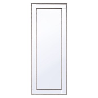 Lustro ścienne wiszące srebrno-złote 50 x 130 cm styl minimalistyczny Art Deco