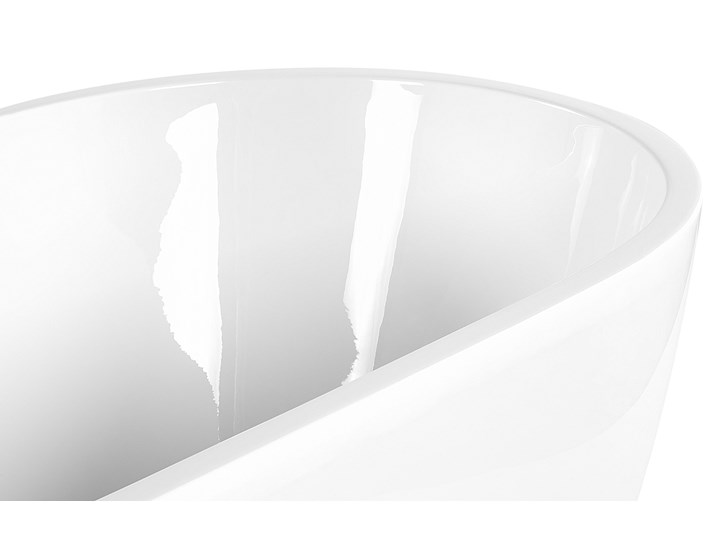 Wanna wolnostojąca biała akrylowa 170 x 80 cm owalna zaokrąglona nowoczesny design Wolnostojące Kolor Biały Kategoria Wanny
