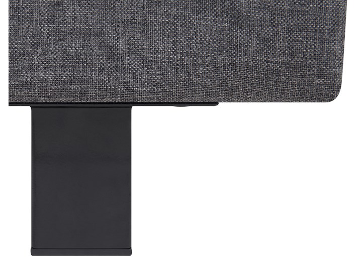 Łóżko szare tapicerowane 160 x 200 cm dwuosobowe ze stelażem i zagłówkiem Łóżko tapicerowane Kategoria Łóżka do sypialni Kolor Szary
