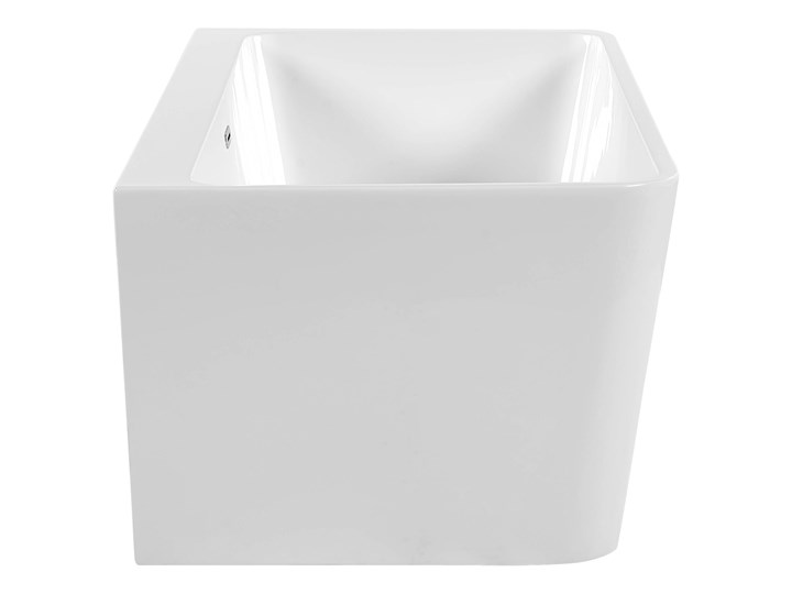 Wanna biała akrylowa 170 x 80 cm system przelewowy prostokątna minimalistyczny design Symetryczne Kolor Biały