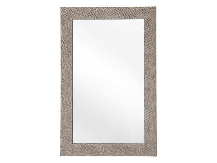 Lustro wiszące ścienne ciemnobrązowe 60 x 91 cm dekoracyjne Prostokątne Lustro z ramą Pomieszczenie Przedpokój