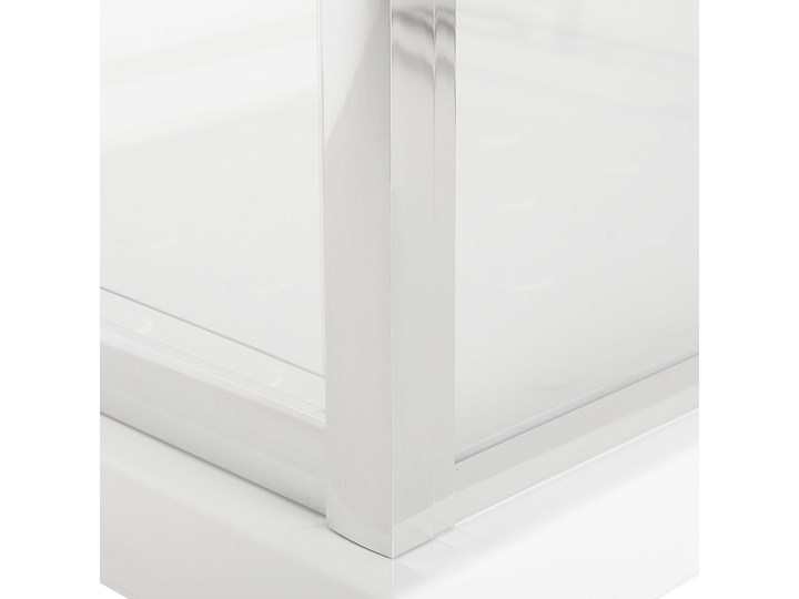 Kabina prysznicowa srebrna szkło hartowane aluminum pojedyncze drzwi 80 x 80 x 185 cm nowoczesny design Kwadratowa Kategoria Kabiny prysznicowe