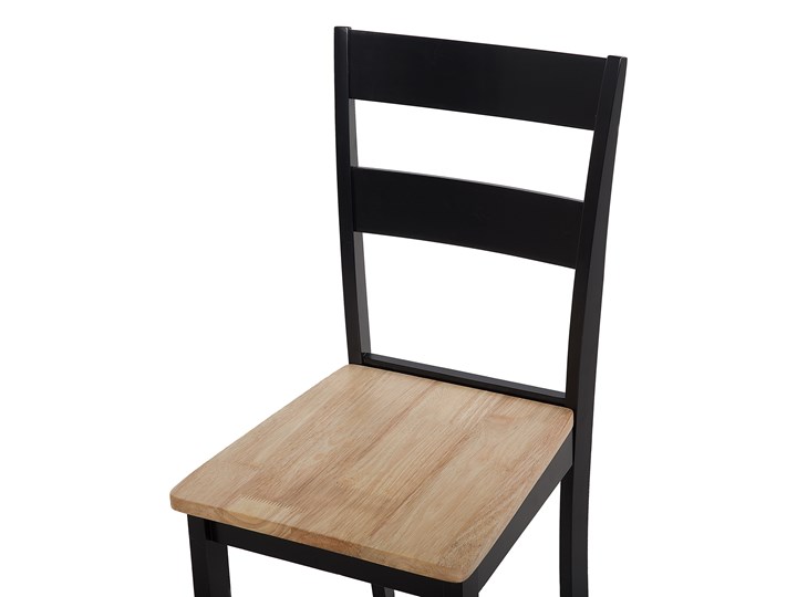 Beliani Zestaw do jadalni stół 150 x 90 cm i 6 krzeseł jasne drewno z czarnym styl skandynawski Pomieszczenie Jadalnia