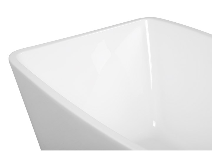 Wanna wolnostojąca biała akrylowa 170 x 78 cm system przelewowy prostokątna glamour Symetryczne Długość 170 cm Stal Wolnostojące Kolor Biały